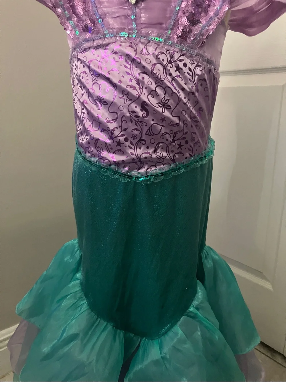 Disney Girls Ariel Costume Dress Up Halloween Birthday Play | 5-6